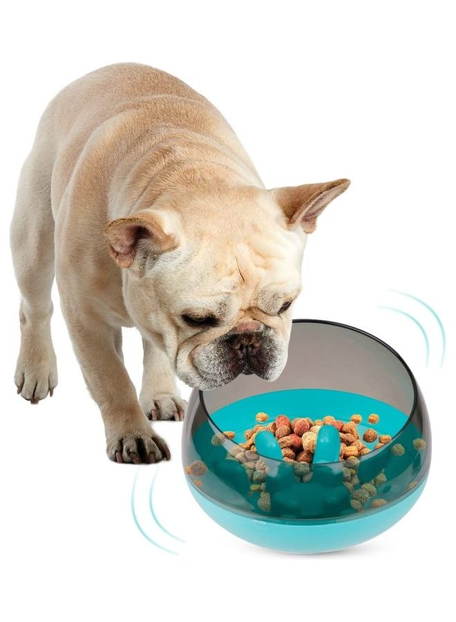 Anti-Slip Pet Slow Feeder Black/Blue 15.6x10.5cm - Image 1