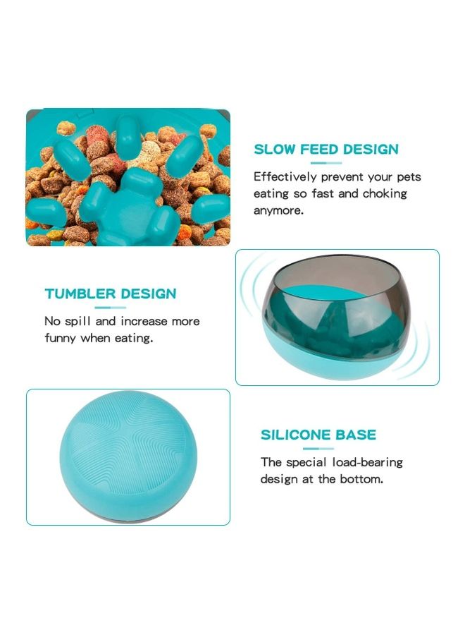 Anti-Slip Pet Slow Feeder Black/Blue 15.6x10.5cm - Image 2