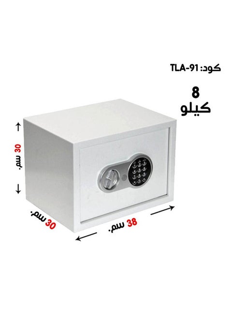 Luxury Fire-Resistant Digital Security Safe With Electronic Number Pad And Lock And Physical  Key 38*30*30 CM
