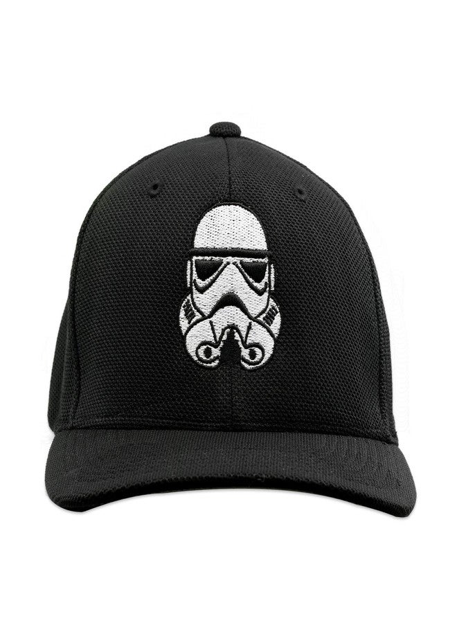 EvolveFISH SW Stormtrooper Pilot Helmet Embroidered Adult Cool & Dry Sport Cap Hat - [Black][S/M] - Image 1
