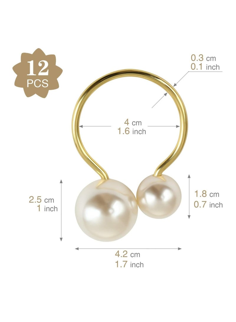 أوزيغالور 12 قطعة من حلقات الورق المفرغ الفولاذية طراز حديث لحاملات الورق المفرغ لضبط الطاولات في المطبخ والعشاءات الرسمية - Image 3