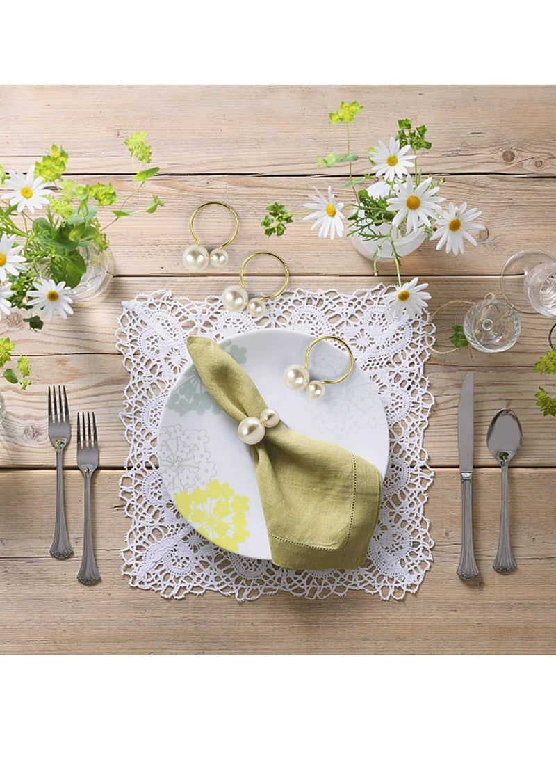 أوزيغالور 12 قطعة من حلقات الورق المفرغ الفولاذية طراز حديث لحاملات الورق المفرغ لضبط الطاولات في المطبخ والعشاءات الرسمية - Image 2