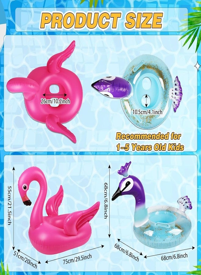 VWretails Inflatable Pool Floats for Toddler Age 3-6, Swim Ride-on Tubes for Floating Animal Head Pool Tubes Ride on Floats, Flamingo Duck Unicorn Swan Beach Pool for Kids.(Pack of Any on Design) - Image 3