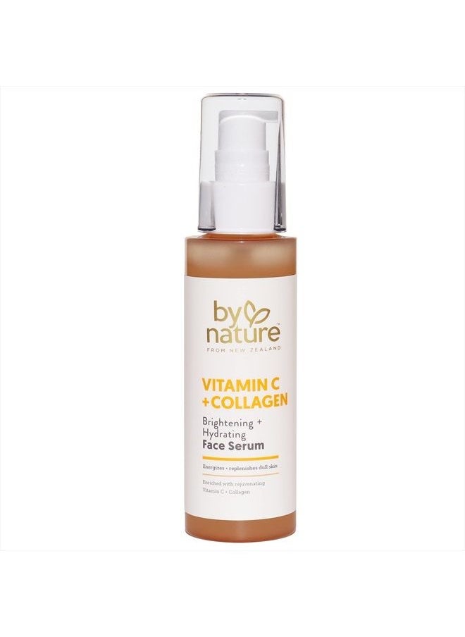 By Nature From New Zealand By Nature Vitamin C + Collagen Face Serum - Restore and Energize Tired Skin with Brightening Vitamin C, Plumping Collagen, Plus Texture Enhancing Turmeric - Premium Skin Care Serum for Face - 3fl. oz.  - Image 2