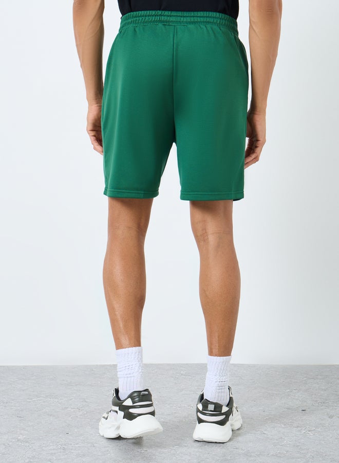 Styli Solid Regular Fit Shorts with Drawstring - Image 4