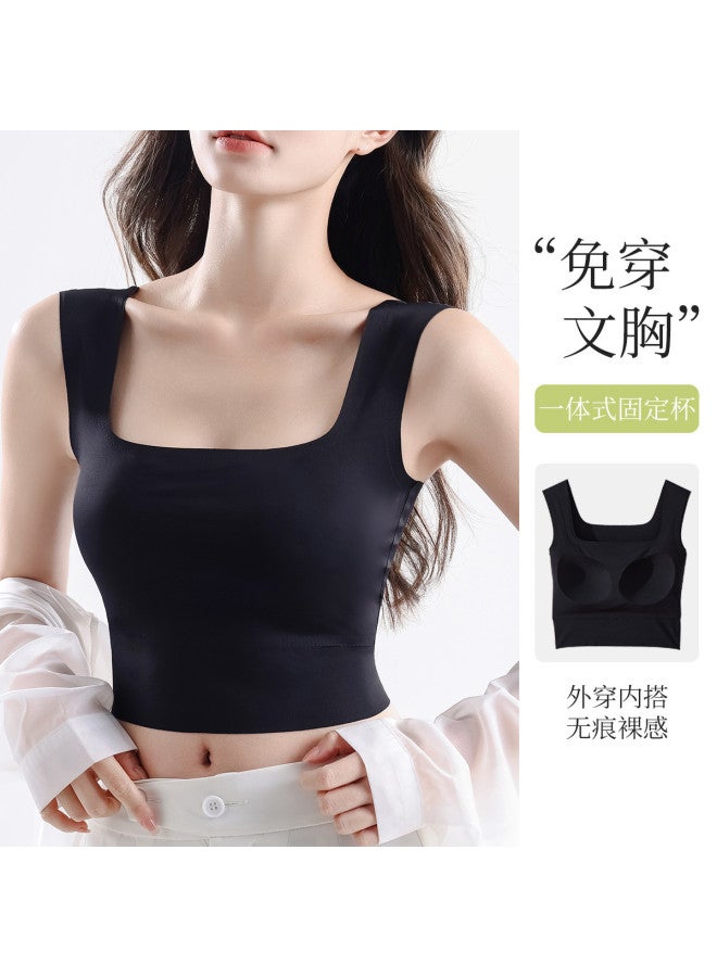 MIIOW قميص كاميسول مبطن للنساء، مع حمالة صدر مدمجة، قميص متعدد الاستخدامات للطبقات الداخلية أو الخارجية - Image 2