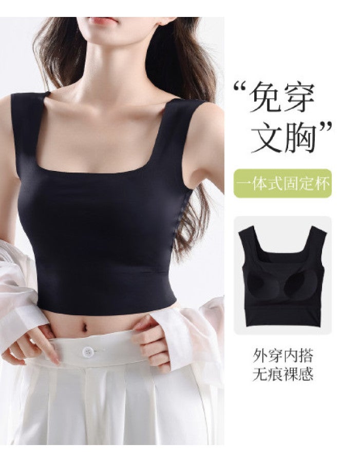 MIIOW قميص كاميسول مبطن للنساء، مع حمالة صدر مدمجة، قميص متعدد الاستخدامات للطبقات الداخلية أو الخارجية - Image 1