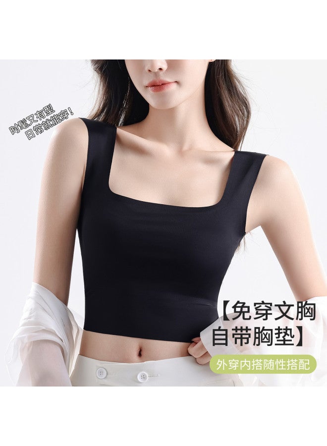 MIIOW قميص كاميسول مبطن للنساء، مع حمالة صدر مدمجة، قميص متعدد الاستخدامات للطبقات الداخلية أو الخارجية - Image 3