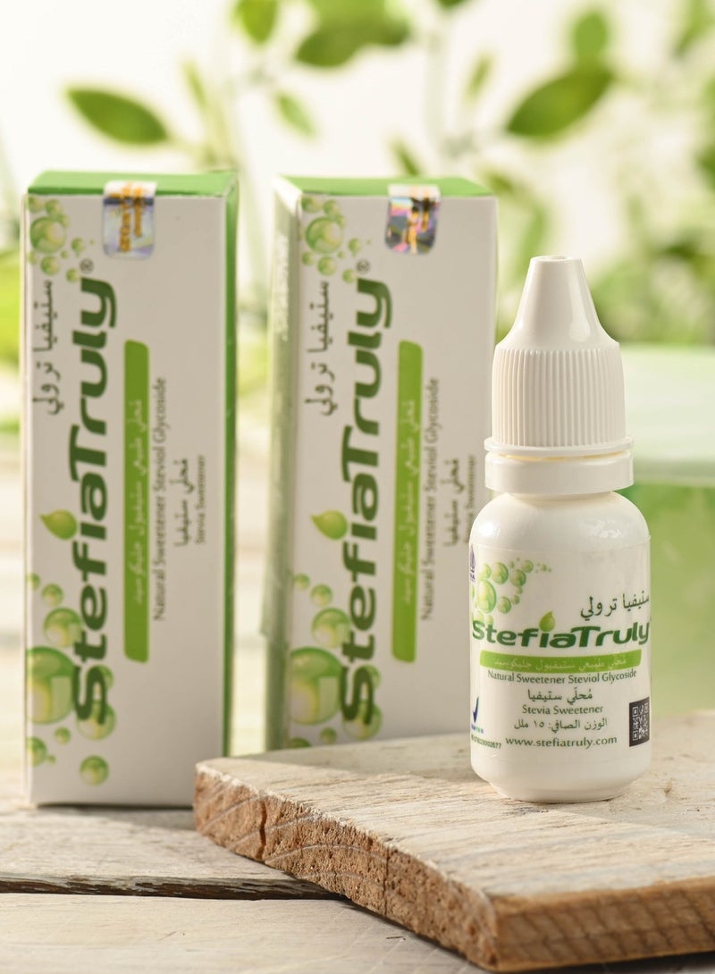 ستيفيا ترولي - مُحلي ستيفيا 100% 'طبيعى عبوة 3قطع كل قطعة 400قطرة - Image 2