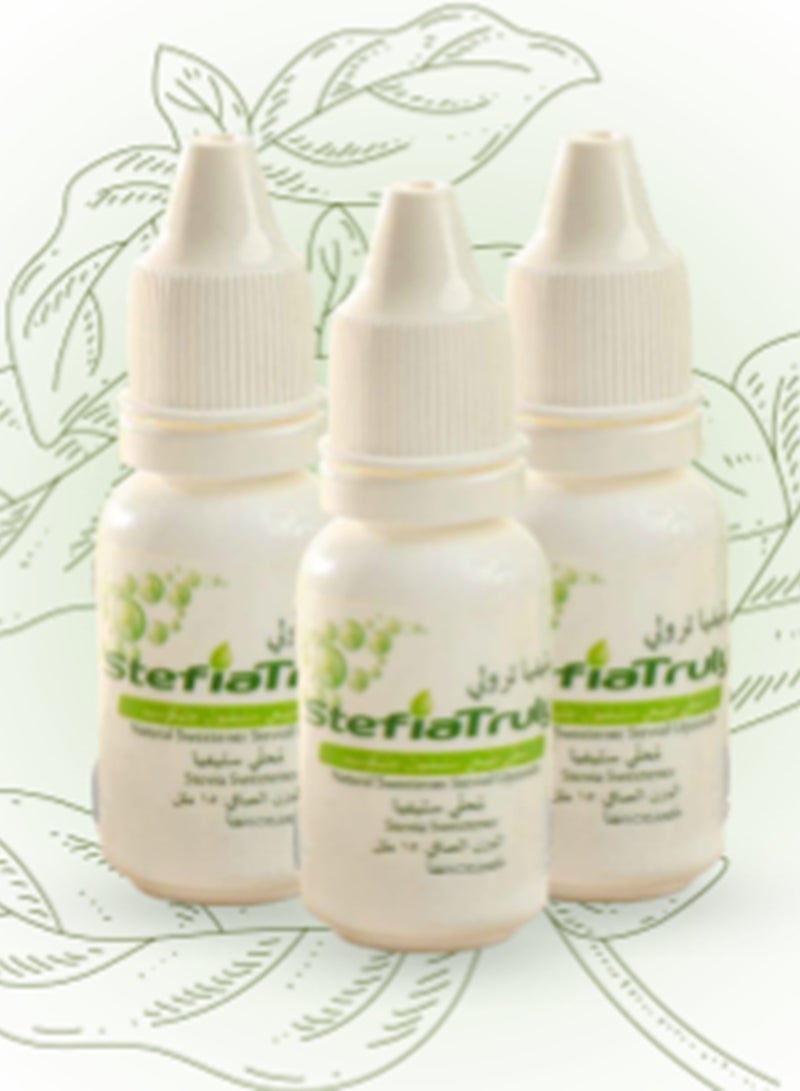 ستيفيا ترولي - مُحلي ستيفيا 100% 'طبيعى عبوة 3قطع كل قطعة 400قطرة - Image 3