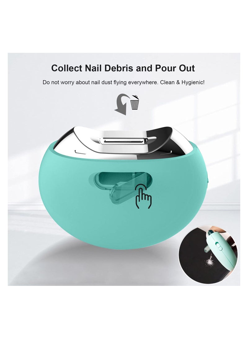 SOLARAE Nail Clippers, Safety Automatic Electric Nail Trimmer Cutter for Fingernail, Which Suitable for Newborn Infant Toddlers Kids Seniors Children(Blue) - Image 4