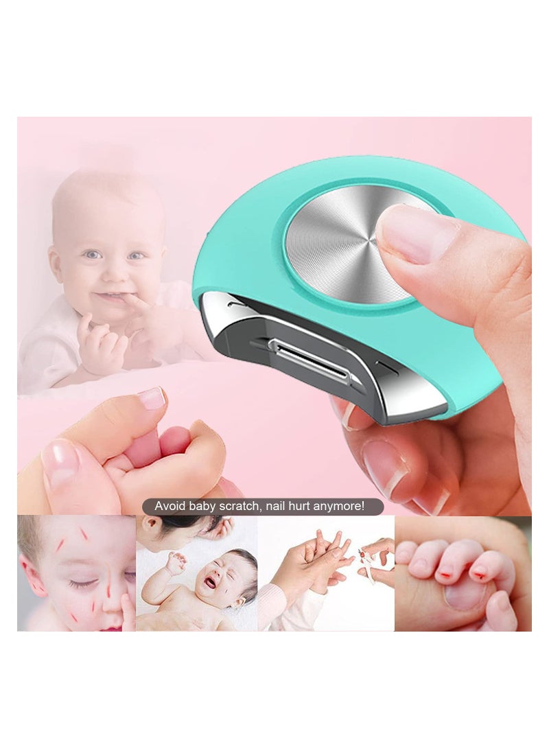 SOLARAE Nail Clippers, Safety Automatic Electric Nail Trimmer Cutter for Fingernail, Which Suitable for Newborn Infant Toddlers Kids Seniors Children(Blue) - Image 3