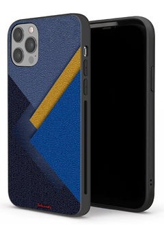 Apple iPhone 12 Pro Max Protective Case Triangles Leather Shades Pattern