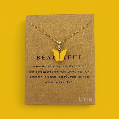 Elina Latest Fashion 5 Pcs Butterfly Jewellery Necklace Set, Gold Plated Stylish Pendant Chain for Women, Girls Gift Combo(Multi Color)(Set of 5 Pcs) - Image 5