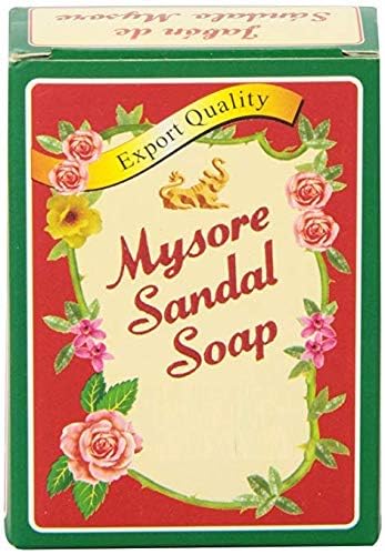 Mysore Sandal صابون استحمام خشب الصندل من ميسور مع زيت خشب الصندل 75 جرام 6 عبوات أعشاب أيورفيدا 6 × 75 جرام 6 × 262 أونصة - Image 2
