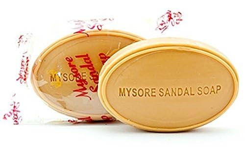 Mysore Sandal صابون استحمام خشب الصندل من ميسور مع زيت خشب الصندل 75 جرام 6 عبوات أعشاب أيورفيدا 6 × 75 جرام 6 × 262 أونصة - Image 4