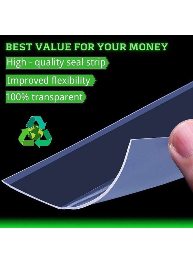 wigtda 1.8in Transparent Weather Stripping Door Seal – Extra-Wide Silicone, Strong Adhesive, Seals Large Gaps for Maximum Winter Cold Protection and Weatherproofing - Image 4