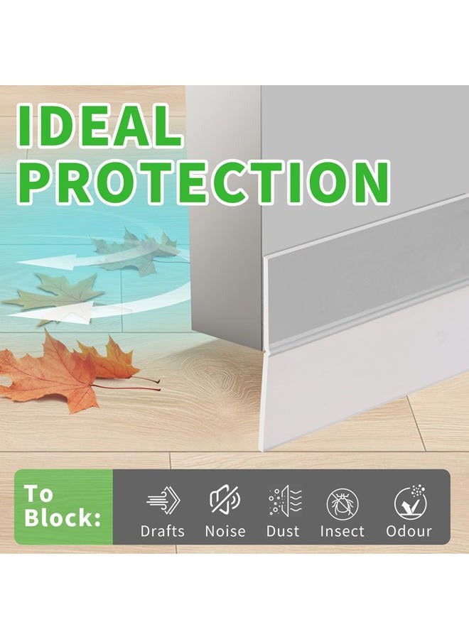 wigtda 1.8in Transparent Weather Stripping Door Seal – Extra-Wide Silicone, Strong Adhesive, Seals Large Gaps for Maximum Winter Cold Protection and Weatherproofing - Image 2