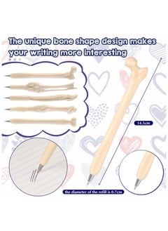 SANMUGEED SANMUGEED 10pcs Novelty Creative Bone Design Shape Ballpoint Pens for Nurse, Doctor, Artist, School, Office, Birthday Gift, Christmas gift，0.7mm Black  - Image 4