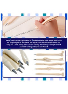 SANMUGEED SANMUGEED 10pcs Novelty Creative Bone Design Shape Ballpoint Pens for Nurse, Doctor, Artist, School, Office, Birthday Gift, Christmas gift，0.7mm Black  - Image 5