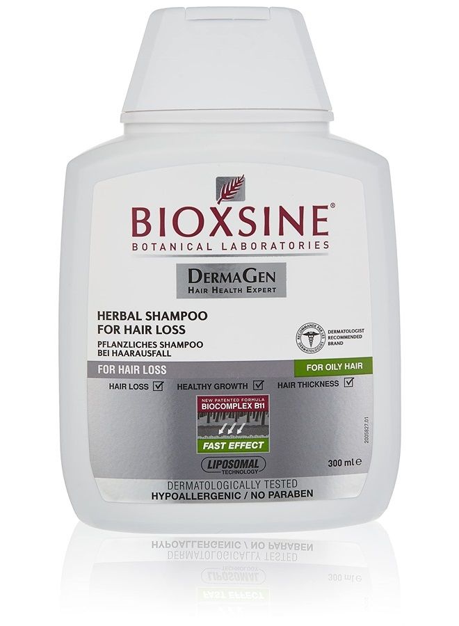 Bioxsine Shampoo for greasy hair - against hair loss in men and women | with vegetable hair shampoo to accelerate hair growth | fast hair growth | hair growth remedy 300 ml | by Bioxsine