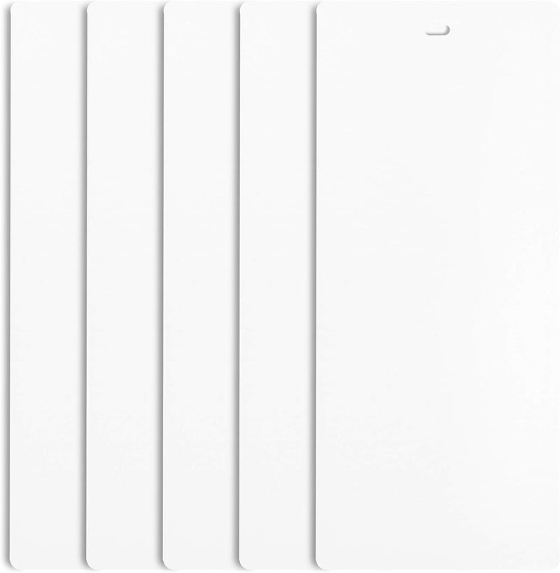 DALIX PVC Vertical Blind Replacement Slats Curved Smooth White 58.5 x 3.5 (5-Pack) - Image 1