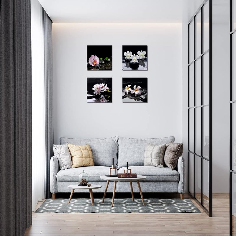 KAWAHONE Modern 4 Panel Zen Art Wall Decor - Image 3