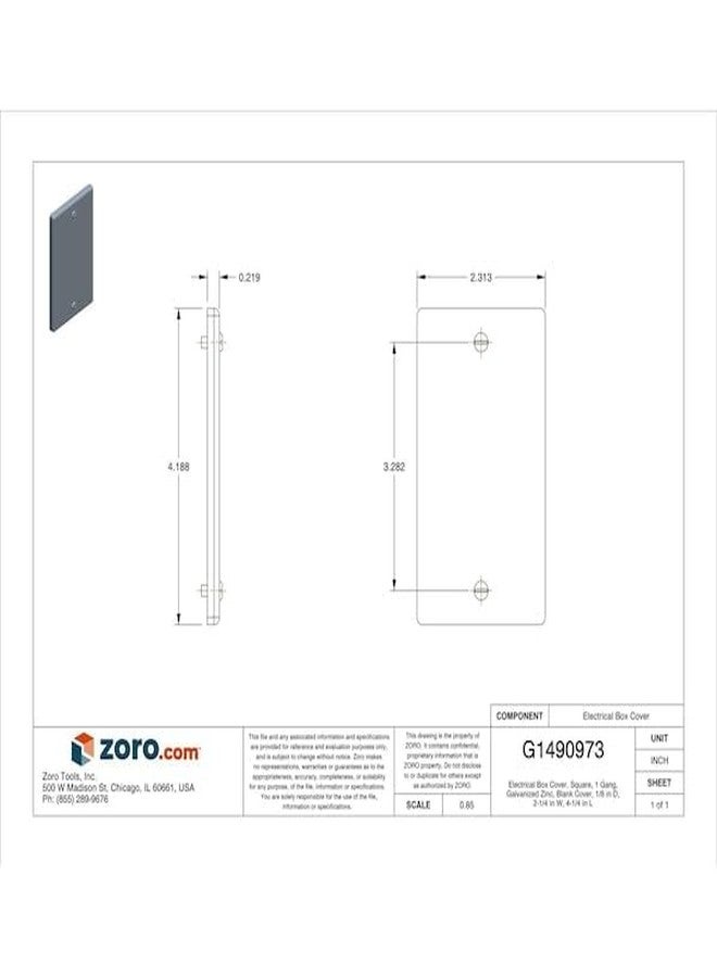 RACO Hubbell-Raco 860 Blank Handy Box Cover - Image 2