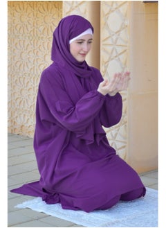 DAMAS COLLECTION P101-umrah essentials Jilbab for women with tow style Skirt or Trouser -4 piece Prayer Clothes for Muslim Women-Islamic Abaya Dress Outfit maxi with scarf and small bag- Modest suit Women  - Image 3