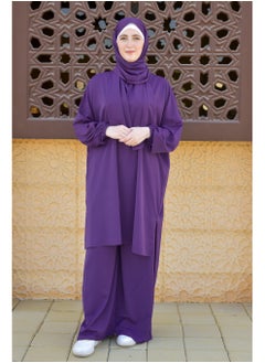 DAMAS COLLECTION P101-umrah essentials Jilbab for women with tow style Skirt or Trouser -4 piece Prayer Clothes for Muslim Women-Islamic Abaya Dress Outfit maxi with scarf and small bag- Modest suit Women  - Image 5