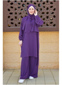 DAMAS COLLECTION P101-umrah essentials Jilbab for women with tow style Skirt or Trouser -4 piece Prayer Clothes for Muslim Women-Islamic Abaya Dress Outfit maxi with scarf and small bag- Modest suit Women  - Image 1