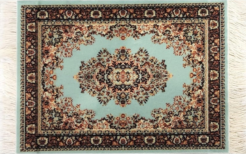 Inusitus Regular scheduled transit Carpet Coasters, Set 4 Turkish Rug Style Table Drink mats, Absorbent Kitchen and Dining Accessories, Spill & drip Protection Individual & group usable - Image 4