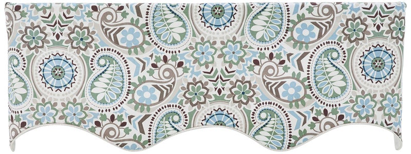 Ellis Curtain Ellis Curtain Paisley Prism Jacobean Floral Print Lined Duchess Filler Valance 50 by 15Inch Latte