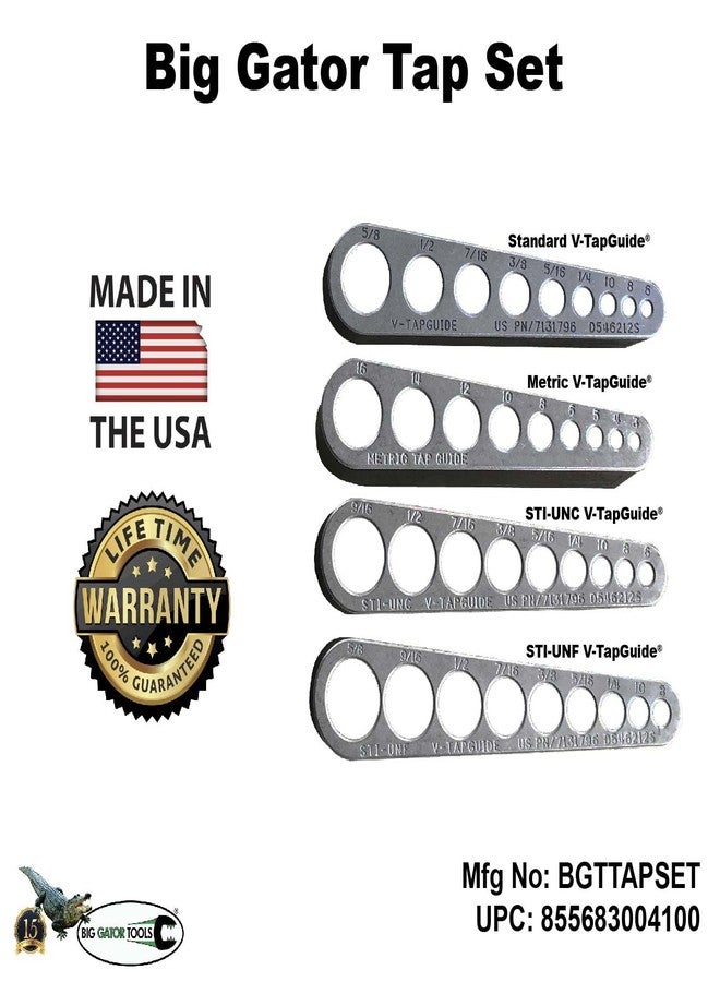 BIG GATOR TOOLS Big Gator Tap Set - 4 pc set - Big Gator Tools V-TapGuides - Image 2