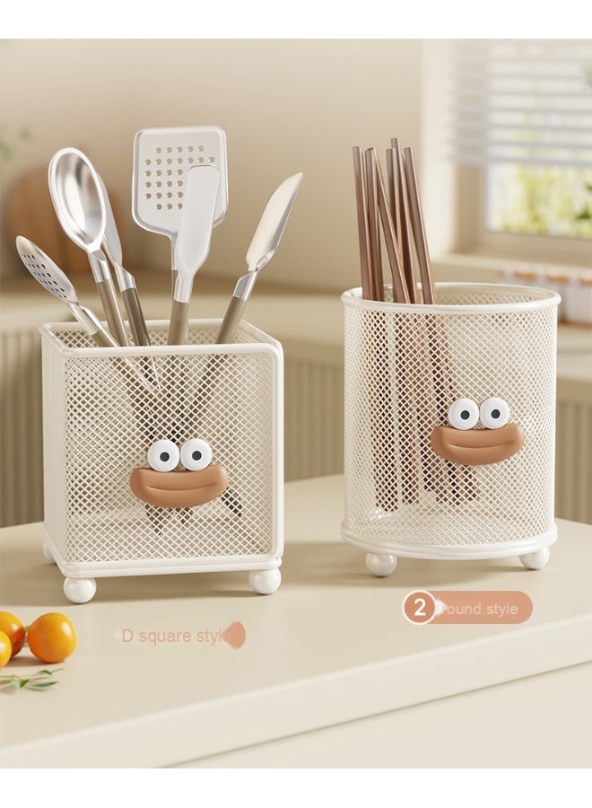 NeeMee Freestanding countertop utensil holder with Integrated Design, No Installation Required, for Home Use – Chopstick Holder, Spoon and Utensil Rack with Drainage Feature. - Image 2