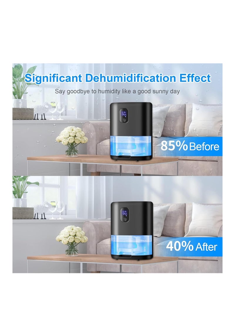 فورتي مزيلات الرطوبة للمنزل 1000 مل سوبر هادئة السيارات إغلاق من مزيلات الرطوبة منخفضة الطاقة المحمولة لتجفيف الملابس مزيل الرطوبة لغرفة نوم المطبخ الحمام - Image 5