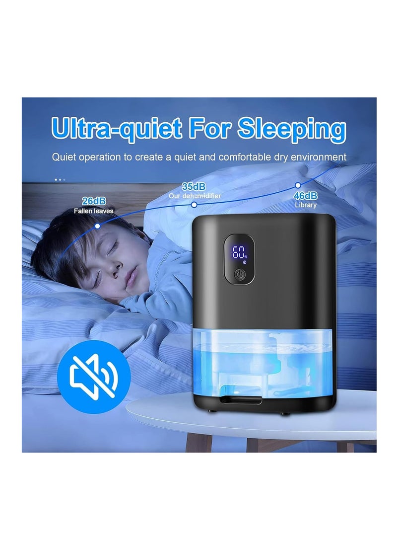 فورتي مزيلات الرطوبة للمنزل 1000 مل سوبر هادئة السيارات إغلاق من مزيلات الرطوبة منخفضة الطاقة المحمولة لتجفيف الملابس مزيل الرطوبة لغرفة نوم المطبخ الحمام - Image 3