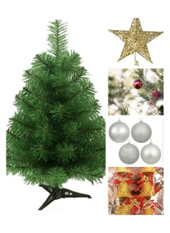 Generic 60 cm Christmas tree With Star Toper 6 Christmas Ball and Christmas Bell Bow  - Image 1