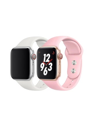 Strap For Apple Watch Series - Iwatch Silicone Sport Band Strap 42/44Mm White And Pink (Set Of 2) - pzsku/Z49495E2D4032E69C88E9Z/45/_/1662456658/79d8dbfc-d2cc-42ac-abb9-ea2d8f0633a7