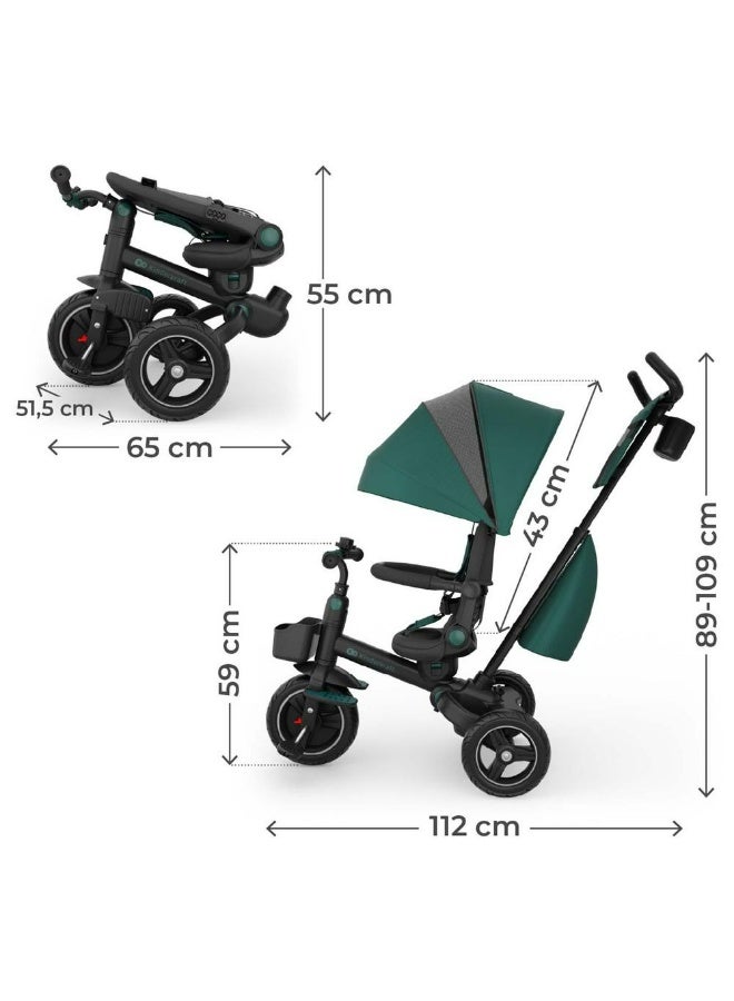 Kinderkraft - Spinstep 2 Plus Tricycle Stroller - Green - Image 4