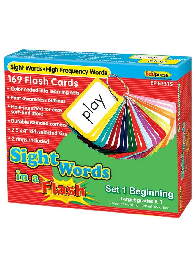 Edupress Sight Words in A Flash (Set 1) - Image 1