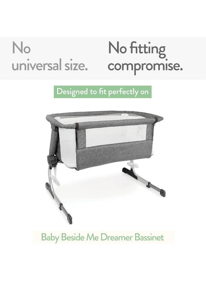 Joey + Joan Joey + Joan Bassinet Fitted Sheets for Baby Beside Dreamer Bassinet & Bedside Sleeper – Snuggly Soft 100% Jersey Cotton – 2 Pack – Grey Elephants, Cloud, Stars, Moon, Owl - Image 2