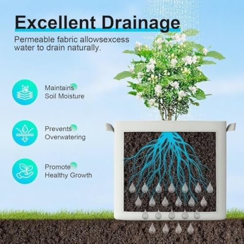 Kriopy 20 Gallon Pots Grow Bags for Plants,20Gallon Deep Plant Nursery Pots with Handles,20 Gal Cloth Felt Heavy Duty Planter Grow pots for Tree Tomato Potato Flowers Indoor Outdoor,3pcs(20 Gallon) - Image 4