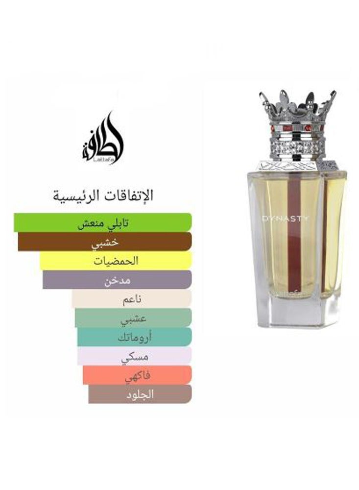 لطافة عطر داينستي من لطافة – للجنسين، أو دو بارفان 100 مل – عطر خشبي فاخر بلمسة شرقية عصرية - Image 3