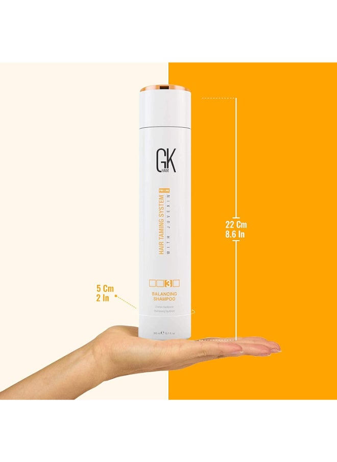 GK Hair - طقم شامبو وبلسم متوازن 300 مل للشعر الدهني والمعالج بالألوان تنظيف عميق مثالي للشعر المعالج بشكل مفرط والمجهد بيئيًا - Image 1