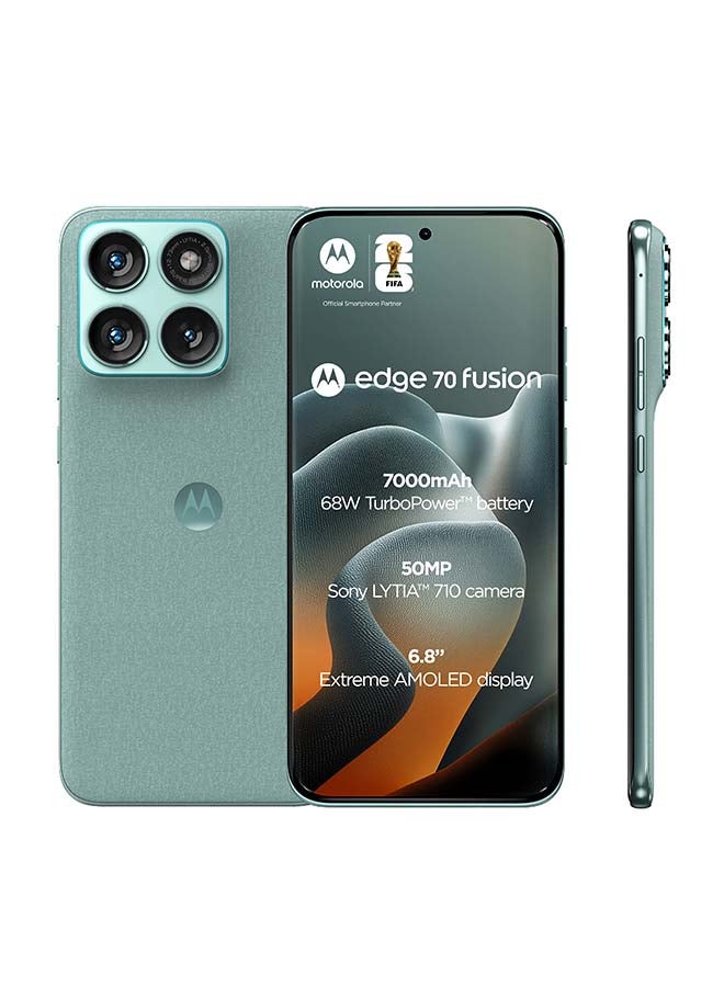 Motorola Edge 70 Fusion 5G Dual SIM PANTONE Blue Surf 12GB RAM 256GB with Free Gift - Middle East Version - Image 2