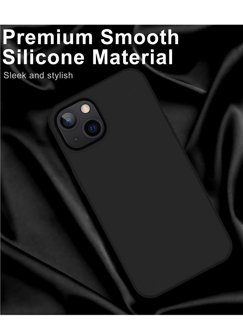 Houmt - iPhone 14 Case with 2 Pack Screen Protectors Soft Silicone Gel Rubber Cover Slim Fit Shockproof Protective Phone Case Cover for iPhone 14 6.1 inch - Image 1