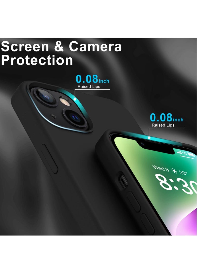 Houmt - iPhone 14 Case with 2 Pack Screen Protectors Soft Silicone Gel Rubber Cover Slim Fit Shockproof Protective Phone Case Cover for iPhone 14 6.1 inch - Image 1