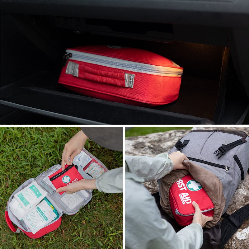 General Medi 2-in-1 First Aid Kit (215 Piece Set) + 43 Piece Mini First Aid Kit -Includes Ice(Cold) Pack, Moleskin Pad and Emergency Blanket for Travel, Home, Office, Car, Workplace - Image 5