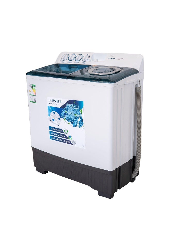 FISHER Twin Tub Washing Machine 18 Kg Plastic Body White - Image 2